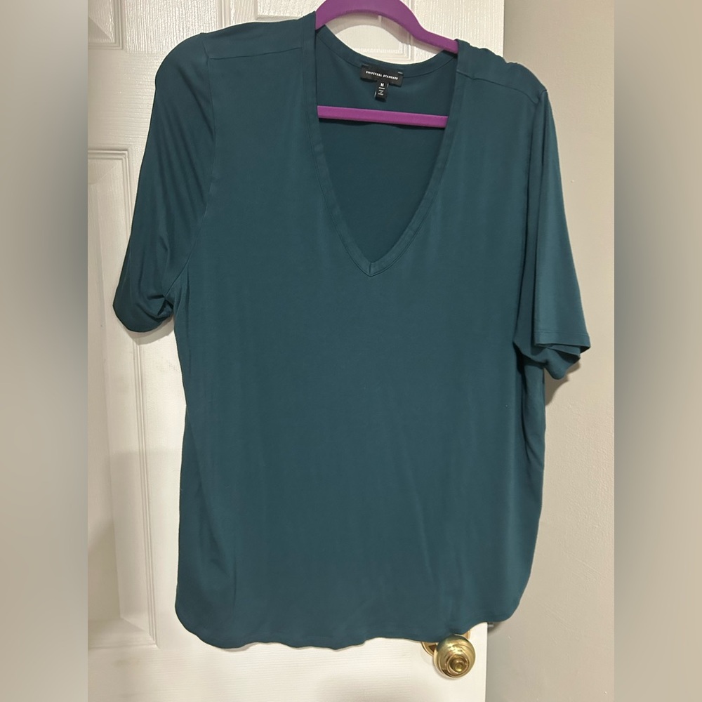 Universal Standard Deep Teal Lily Top